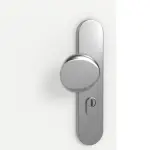 Detailansicht der Oberfläche von GARANT Wohnungseingangstür U11209SD Edelweiß GHK08 mit Lichtausschnitt LA-5 mittig