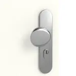 Detailansicht der Oberfläche von GARANT Wohnungseingangstür W1000ST3 Premium Weiß GHK08 mit Lichtausschnitt LA-5 mittig