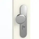 Detailansicht der Oberfläche von GARANT Wohnungseingangstür 9417-60 Snow White CePaL mit Lichtausschnitt LA-5 schlossseitig