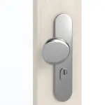 Detailansicht der Oberfläche von GARANT Wohnungseingangstür Authentic Perl GCK08 mit Lichtausschnitt LA-5 schlossseitig