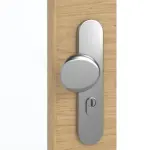 Detailansicht der Oberfläche von GARANT Wohnungseingangstür Quer Authentic Asteiche CePaL mit Lichtausschnitt LA-5 schlossseitig