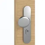 Detailansicht der Oberfläche von GARANT Wohnungseingangstür Quer Authentic Asteiche GCK08 mit Lichtausschnitt LA-5 schlossseitig