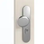 Detailansicht der Oberfläche von GARANT Wohnungseingangstür Quer Authentic Perl GCK08 mit Lichtausschnitt LA-5 schlossseitig