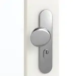 Detailansicht der Oberfläche von GARANT Wohnungseingangstür Weißlack 9016 CePaL mit Lichtausschnitt LA-5 schlossseitig