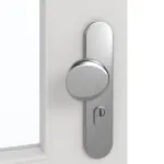 Detailansicht der Oberfläche von GARANT Wohnungseingangstür 0160-60 Silver Grey CePaL mit Lichtausschnitt LA-6