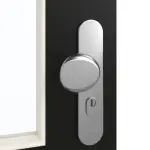 Detailansicht der Oberfläche von GARANT Wohnungseingangstür 0901-60 Black Resopal mit Lichtausschnitt LA-6