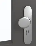 Detailansicht der Oberfläche von GARANT Wohnungseingangstür 10622-60 Ebony CePaL mit Lichtausschnitt LA-6