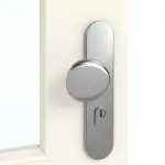 Detailansicht der Oberfläche von GARANT Wohnungseingangstür 9417-60 Snow White CePaL mit Lichtausschnitt LA-6