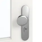 Detailansicht der Oberfläche von GARANT Wohnungseingangstür Authentic Bianco GCK08 mit Lichtausschnitt LA-6