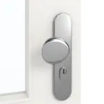 Detailansicht der Oberfläche von GARANT Wohnungseingangstür Quer Authentic Bianco CePaL mit Lichtausschnitt LA-6