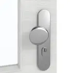 Detailansicht der Oberfläche von GARANT Wohnungseingangstür Quer Authentic Grigio GCK08 mit Lichtausschnitt LA-6