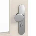 Detailansicht der Oberfläche von GARANT Wohnungseingangstür Quer Authentic Perl GCK08 mit Lichtausschnitt LA-6