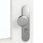 Detailansicht der Oberfläche von GARANT Wohnungseingangstür D354-60 Designer White Resopal mit Lichtausschnitt LA-6