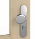 Detailansicht der Oberfläche von GARANT Wohnungseingangstür Natura Ahorn CePaL mit Lichtausschnitt LA-6