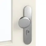 Detailansicht der Oberfläche von GARANT Wohnungseingangstür Weißlack 9010 CePaL mit Lichtausschnitt LA-6