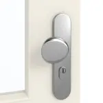 Detailansicht der Oberfläche von GARANT Wohnungseingangstür Weißlack 9010 GHK08 mit Lichtausschnitt LA-6