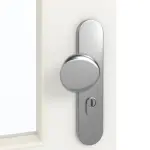 Detailansicht der Oberfläche von GARANT Wohnungseingangstür Weißlack 9016 mit Lichtausschnitt LA-6