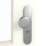 Detailansicht der Oberfläche von GARANT Wohnungseingangstür U11026SD Kristallweiß GHK08 mit Lichtausschnitt LA-6