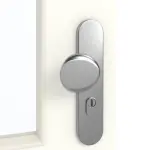 Detailansicht der Oberfläche von GARANT Wohnungseingangstür W1000ST3 Premium Weiß GHK08 mit Lichtausschnitt LA-6