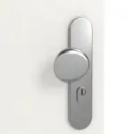 Detailansicht der Oberfläche von GARANT Wohnungseingangstür Authentic Bianco GCK08 mit Lichtausschnitt LA-7