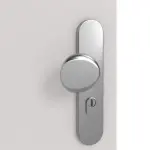 Detailansicht der Oberfläche von GARANT Wohnungseingangstür U12188SD Lichtgrau GHK08 mit Lichtausschnitt LA-7