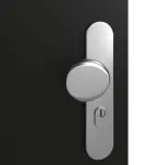 Detailansicht der Oberfläche von GARANT Wohnungseingangstür 0901-60 Black Resopal mit Lichtausschnitt LA-8