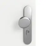 Detailansicht der Oberfläche von GARANT Wohnungseingangstür D354-60 Designer White Resopal mit Lichtausschnitt LA-8