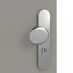 Detailansicht der Oberfläche von GARANT Wohnungseingangstür U12115SD Platingrau GHK08 mit Lichtausschnitt LA-8