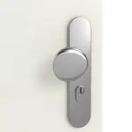 Detailansicht der Oberfläche von GARANT Wohnungseingangstür Weiß Struktur Premium CePaL mit Lichtausschnitt LA-8