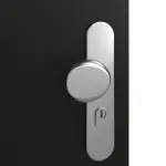 Detailansicht der Oberfläche von GARANT Wohnungseingangstür 0901-60 Black Resopal mit Lichtausschnitt LA-9