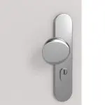 Detailansicht der Oberfläche von GARANT Wohnungseingangstür U12188SD Lichtgrau GHK08 mit Lichtausschnitt LA-9