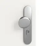 Detailansicht der Oberfläche von GARANT Wohnungseingangstür-Set Weißlack RAL 9016 mit Zarge und Beschlag