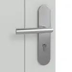 Detailansicht der Oberfläche von Signum 13 Basic Lack Grau RAL 7035 Wohnungseingangstür - Huga