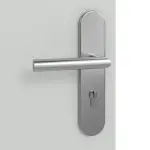 Detailansicht der Oberfläche von Groove 14 ProLine Lack Grau RAL 7035 Wohnungseingangstür - Hörmann