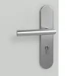 Detailansicht der Oberfläche von Groove 15 ProLine Lack Grau RAL 7035 Wohnungseingangstür - Hörmann