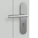 Detailansicht der Oberfläche von Signum 16 Basic Lack Grau RAL 7035 Wohnungseingangstür - Huga