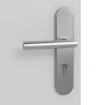 Detailansicht der Oberfläche von Groove 19 ProLine Lack Grau RAL 7035 Wohnungseingangstür - Hörmann