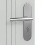 Detailansicht der Oberfläche von Signum 21 Basic Lack Grau RAL 7035 Wohnungseingangstür - Huga