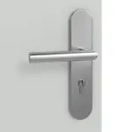 Detailansicht der Oberfläche von Groove 27 ProLine Lack Grau RAL 7035 Wohnungseingangstür - Hörmann