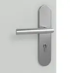 Detailansicht der Oberfläche von Signum 27 Basic Lack Grau RAL 7035 Wohnungseingangstür - Huga