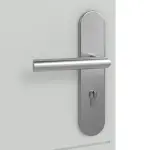 Detailansicht der Oberfläche von Groove 29 ProLine Lack Grau RAL 7035 Wohnungseingangstür - Hörmann