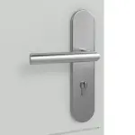 Detailansicht der Oberfläche von Signum 29 Basic Lack Grau RAL 7035 Wohnungseingangstür - Huga