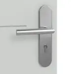 Detailansicht der Oberfläche von Groove 34 ProLine Lack Grau RAL 7035 Wohnungseingangstür - Hörmann