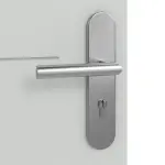 Detailansicht der Oberfläche von Signum 34 Basic Lack Grau RAL 7035 Wohnungseingangstür - Huga