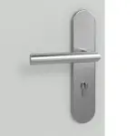 Detailansicht der Oberfläche von Signum 39 Basic Lack Grau RAL 7035 Wohnungseingangstür - Huga