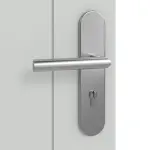 Detailansicht der Oberfläche von Groove 44 ProLine Lack Grau RAL 7035 Wohnungseingangstür - Hörmann