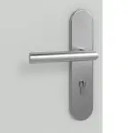 Detailansicht der Oberfläche von Signum 49 Basic Lack Grau RAL 7035 Wohnungseingangstür - Huga