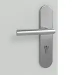 Detailansicht der Oberfläche von Signum 50 Basic Lack Grau RAL 7035 Wohnungseingangstür - Huga