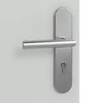 Detailansicht der Oberfläche von Signum 51 Basic Lack Grau RAL 7035 Wohnungseingangstür - Huga