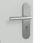 Detailansicht der Oberfläche von Signum 53 Basic Lack Grau RAL 7035 Wohnungseingangstür - Huga